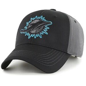 Miami Dolphins Black and Gray Cap with Blue Logo